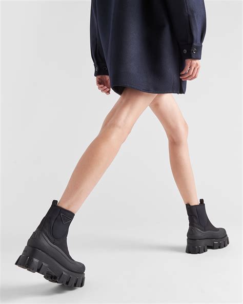 prada triangle nylon|re nylon gabardine boots.